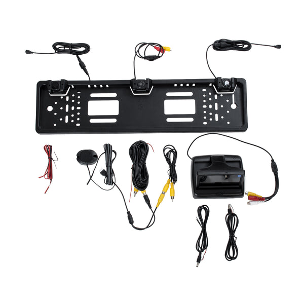 170°-Kennzeichenrahmen-Parksystem mit 2 Sensoren, 1 Nachtsichtkamera mit Parklinien und 4,3-Zoll-LCD-1080p-CMOS-Signal DC 12 V