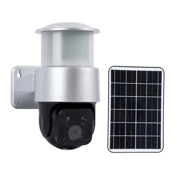 Eigenständiger LED-Solarfluter SMD 24W 1200lm mit IP-Kamera 1080P 2MP | 4G-SIM-KARTE WLAN | 3200-mAh-Akku | Tag-Nacht-Sensor | Zwei-Wege-Kommunikation | Wasserdicht IP66