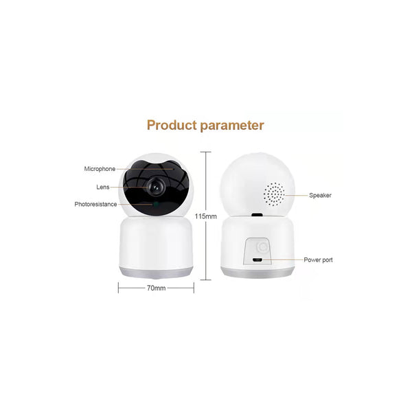 Tischkamera WiFi HD 1080P 3MP 350° Zwei-Wege-Audio und Bewegungserkennung – Tischkamera WiFi HD 1080P 350° Dual-Direction-Sprache mit Bewegungsmelder – Automatische Gesichtsverfolgung