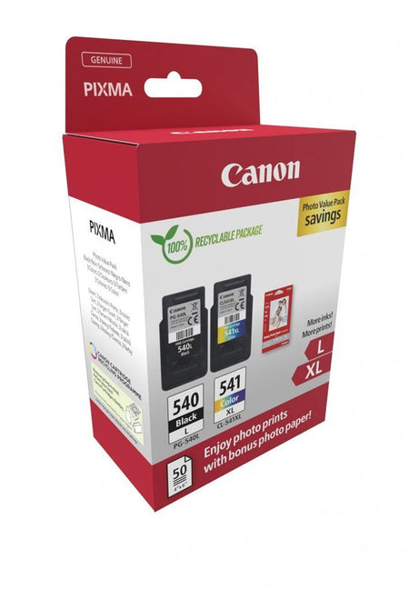 Canon Pg-540 L Cl-541 Xl Γνήσιο Photo Value Pack με 1 Μελάνι InkJet Μαύρο (5224B012)