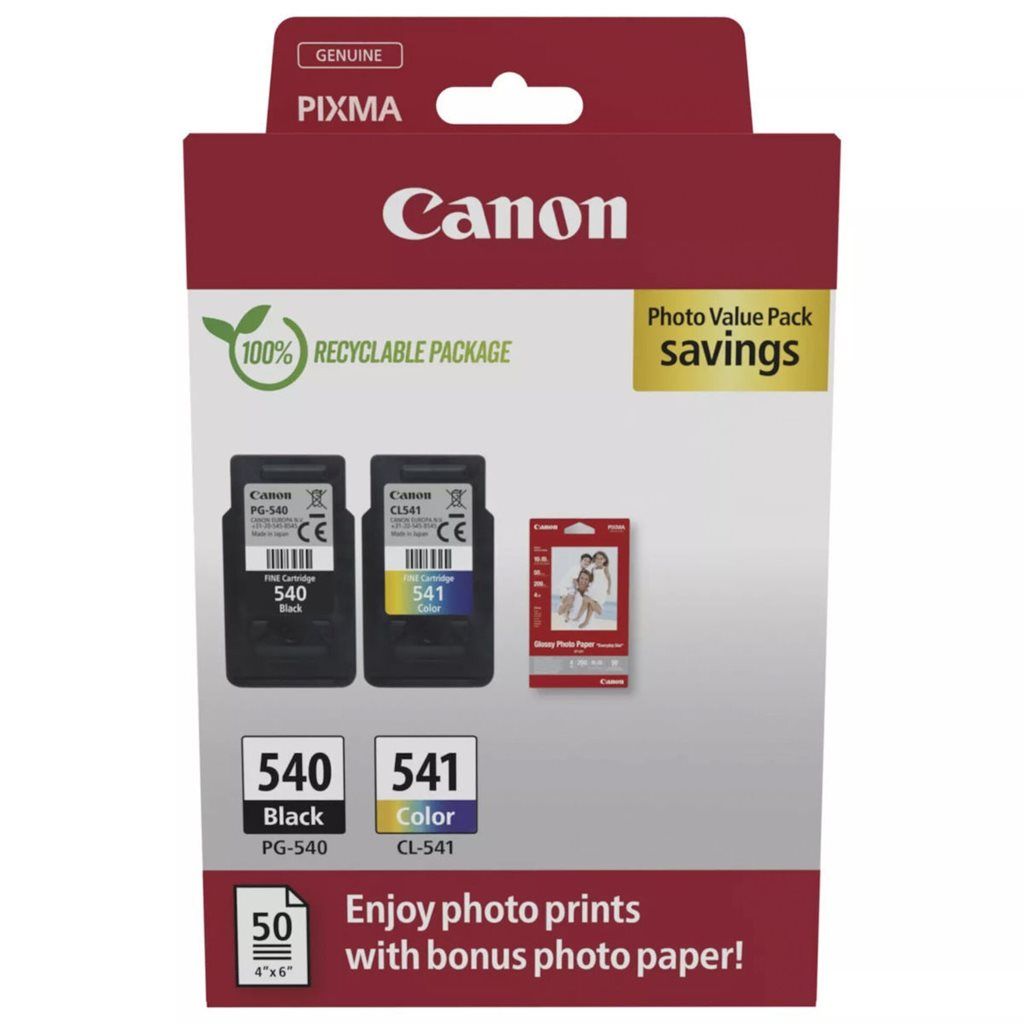 Canon PG-540 / CL-541 Γνήσιο Photo Value Pack Μαύρο (5225B013)