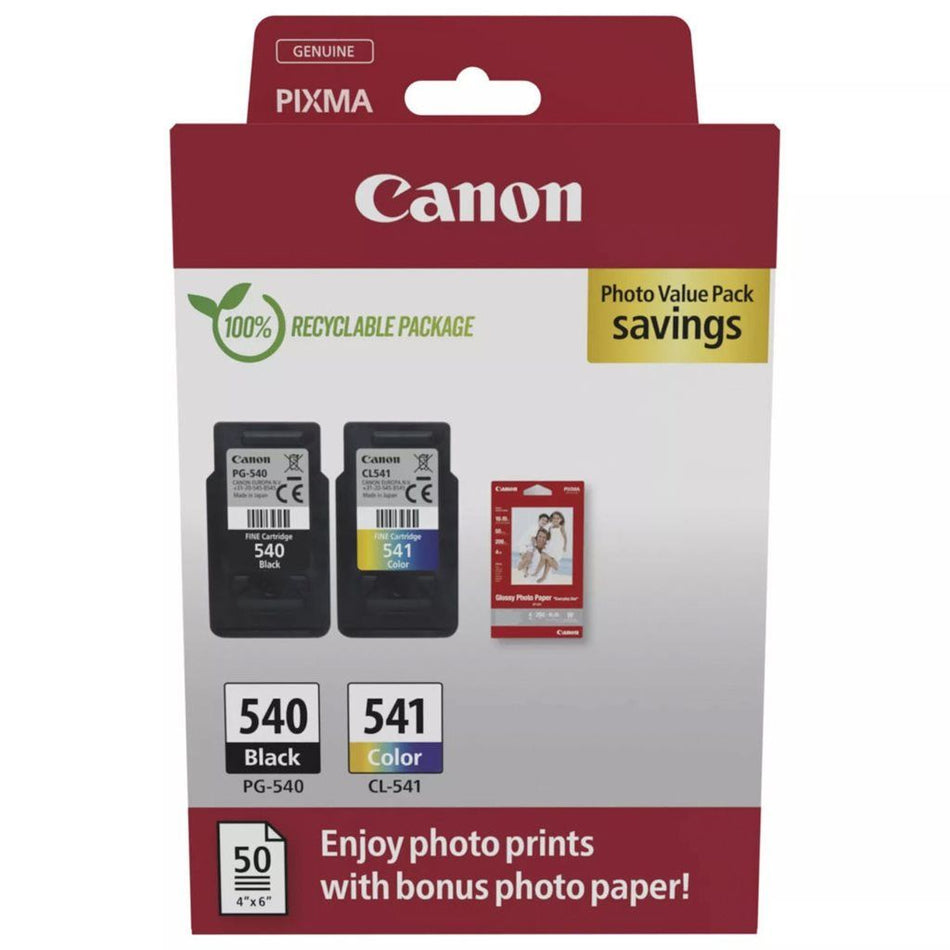 Canon PG-540 / CL-541 Γνήσιο Photo Value Pack Μαύρο (5225B013)