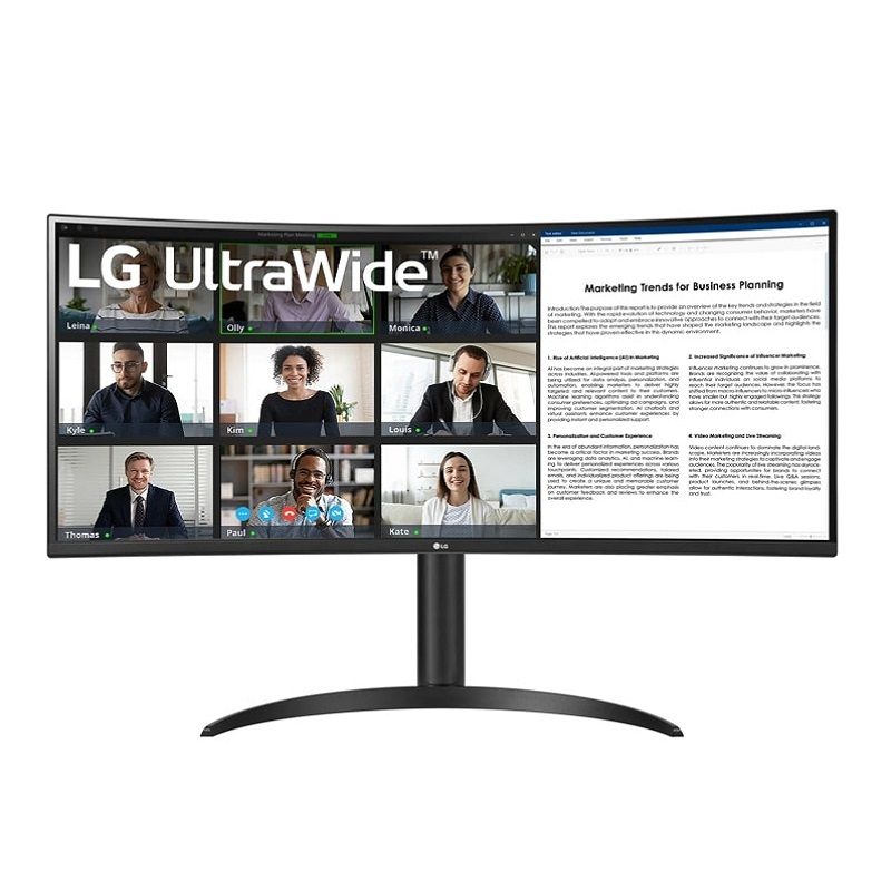 Οθόνη LG 34" 34WR55QK-B VA QHD Curved
