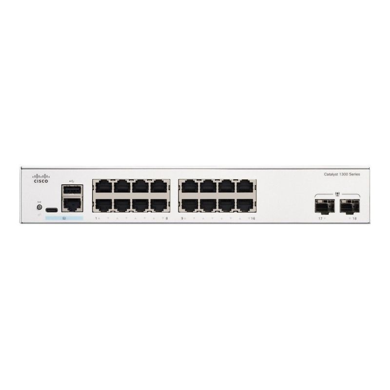 Switch Cisco Catalyst 1300 16-port GE, PoE, 2x1G SFP