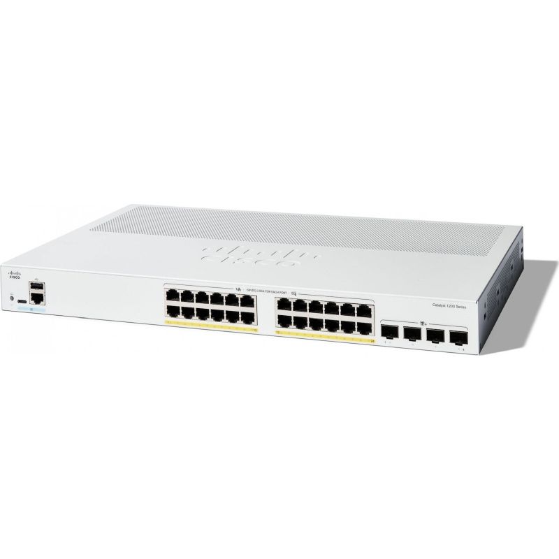 Switch Cisco Catalyst 1200 24-port GE, PoE, 4x10G SFP+