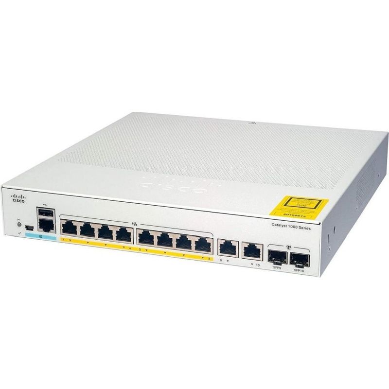Switch Cisco Catalyst 1200 8-port GE, PoE, Ext PS, 2x1G Combo