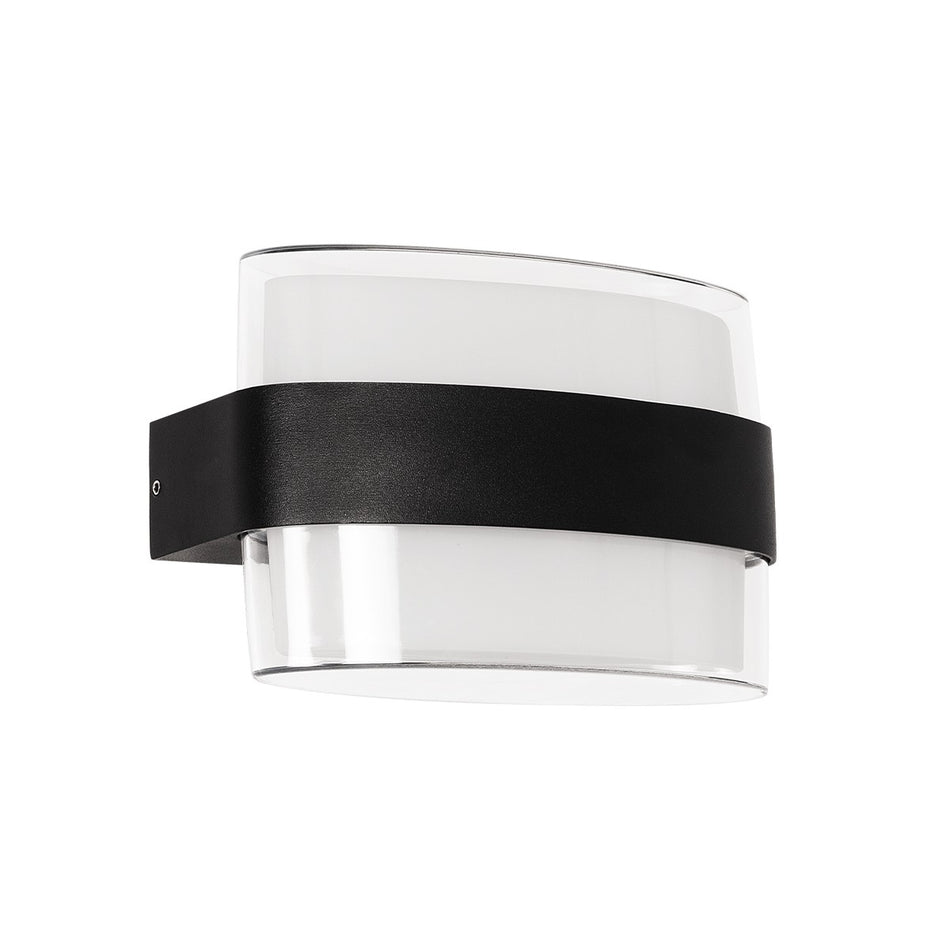 EMPIRE 60783 Μοντέρνο Φωτιστικό Τοίχου - Απλίκα LED 12W 1200lm 120° AC 220-240V Αδιάβροχο IP65 Θερμό Λευκό 2700K - Bridgelux SMD Chip & TÜV SÜD Driver - Μαύρο Ματ - Μ18.5 x Π9 x Υ12cm - 3 Χρόνια Εγγύηση
