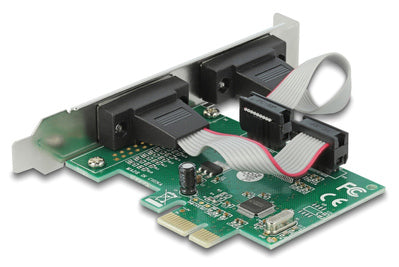 DELOCK κάρτα επέκτασης PCIe σε 2x RS-232 90007, 921.6Kbps