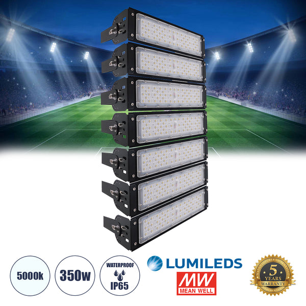 GOLIATH 90100-7 LED Προβολέας Γηπέδου - Φωτιστικό Tunnel 350W 56000LM 75°*135° AC 100-277V IP65 -  Ψυχρό Λευκό 5000K - MeanWell Driver & LumiLEDs Chip - 5 Years Warranty