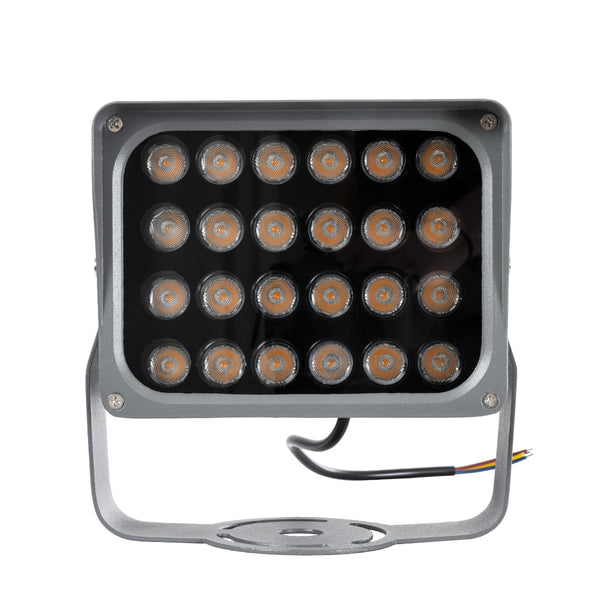 FLOOD-XENA 90127 Wandfluter-Strahler mit Blendschutzgitter für Gebäudebeleuchtung, LED, 24 W, 2520 lm, 10 ° AC, 220–240 V, wasserdicht, IP65 – 3 Jahre Garantie