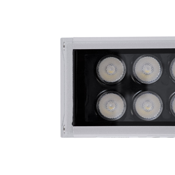 WASHER-GAIA 90216 Μπάρα Φωτισμού Wall Washer LED 144W 12240lm 10° DC 24V Αδιάβροχο IP67 L100 x W7.3 x H4.3cm RGBW DMX512 - Ασημί - 3 Years Warranty