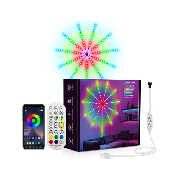 DIGIFRWORKS 90339 Σετ Ψηφιακής LED RGB Ταινίας 5 Μέτρων με Ψηφιακό Controller με WiFi Smart APP & Ασύρματο Χειριστήριο RF 2.4Ghz - LED SMD 5050 50W/Σετ 156LED/Σετ 156PIXEL/Σετ 3000lm/Σετ 120° DC 5V με USB 2.0 IP20 Πολύχρωμο RGB - Dimmable - Μ205 x Π105...