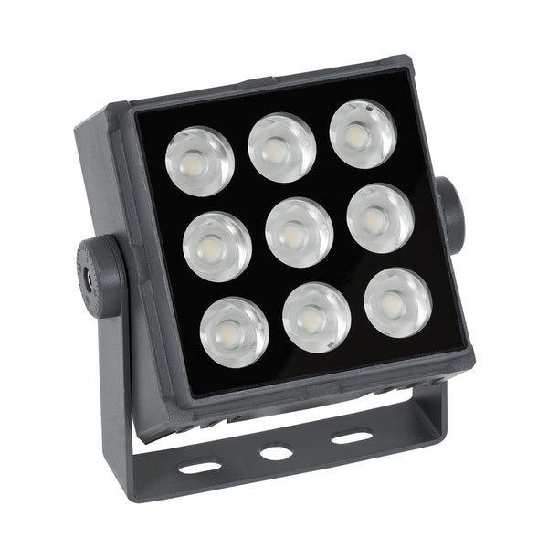 FLOOD-TINY 90367 Προβολέας Wall Washer για Φωτισμό Κτιρίων LED 27W 2295lm 3° DC 24V Αδιάβροχο IP65 L13.8 x W16.4 x H7cm Αρχιτεκτονικό Πορτοκαλί 2200K - Γκρι Ανθρακί - 3 Years Warranty