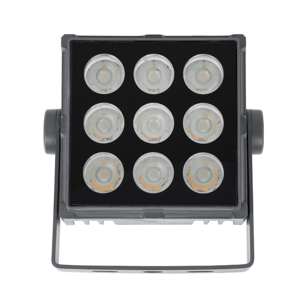 FLOOD-TINY 90367 Προβολέας Wall Washer για Φωτισμό Κτιρίων LED 27W 2295lm 3° DC 24V Αδιάβροχο IP65 L13.8 x W16.4 x H7cm Αρχιτεκτονικό Πορτοκαλί 2200K - Γκρι Ανθρακί - 3 Years Warranty