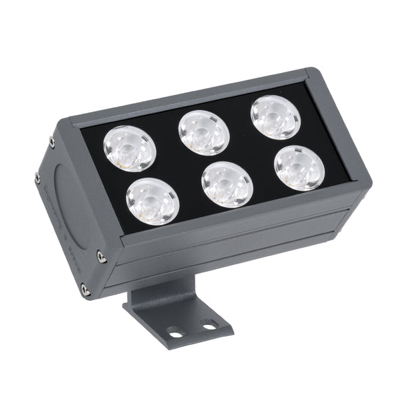 FLOOD-DANY 90374 Προβολέας Wall Washer για Φωτισμό Κτιρίων LED 24W 2040lm 5° DC 24V Αδιάβροχο IP65 L16 x W9.5 x H7.5cm Αρχιτεκτονικό Πορτοκαλί 2200K - Γκρι Ανθρακί - 3 Years Warranty