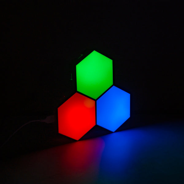 DIGIOCTA Set mit 3 digitalen LED-RGB-Beleuchtungszellen mit digitalem Controller mit WiFi Smart APP und 2,4-GHz-RF-Wireless-Controller – 2 Jahre Garantie