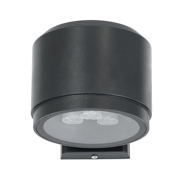 WALLLIGHT-GONA 90483 Φωτιστικό Τοίχου - Απλίκα LED 24W 2160lm 5° DC 24V Αδιάβροχο IP67 Μ13 x Π16.5 x Υ5cm Θερμό Λευκό 2700K - Γκρι Ανθρακί - 3 Years Warranty