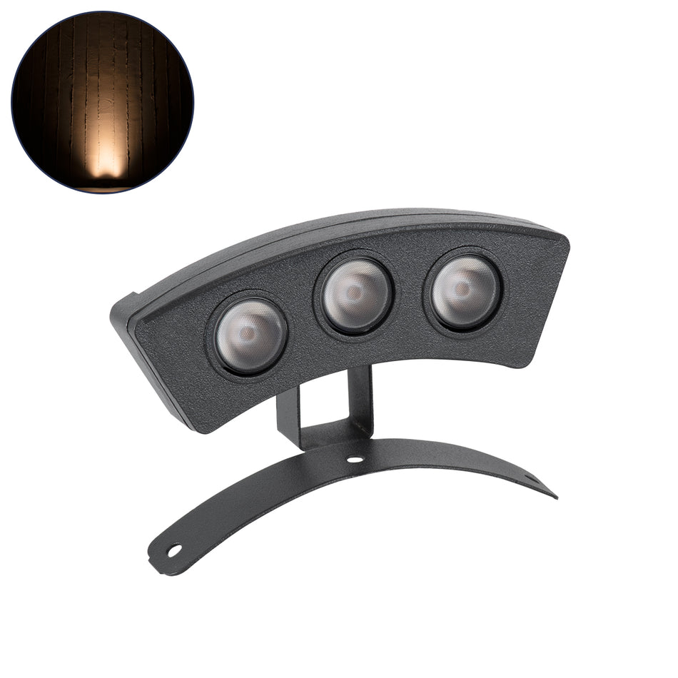 TREEPLANTE 90514 Κυρτή Μπάρα Φωτισμού Wall Washer για Φυτά - Δέντρα LED 3W 315lm 15° DC 24V Αδιάβροχο IP67 Ultra Θερμό Λευκό 2200K Dimmable - Bridgelux SMD Chip - Γκρι Ανθρακί - Μ11 x Π3 x Υ8.2cm - 3 Χρόνια Εγγύηση