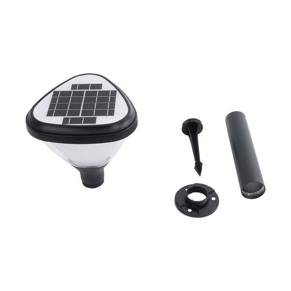 SOLARMIS 90521 LED Solar Bollard Light Κολωνάκι Κήπου Εξωτερικού Χώρου 10W 180lm 120° με Ενσωματωμένο Φωτοβολταϊκό Panel 6V 5W & Επαναφορτιζόμενη Μπαταρία Li-ion 3.2V 6000mAh με Αισθητήρα Ημέρας-Νύχτας - Αδιάβροχο IP65 Φ26 x Υ60cm Ψυχρό Λευκό 6000K - 2...