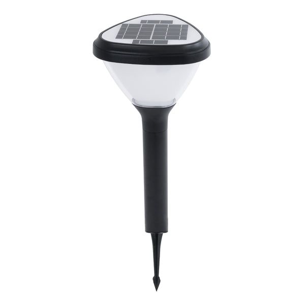 SOLARMIS 90521 LED Solar Bollard Light Κολωνάκι Κήπου Εξωτερικού Χώρου 10W 180lm 120° με Ενσωματωμένο Φωτοβολταϊκό Panel 6V 5W & Επαναφορτιζόμενη Μπαταρία Li-ion 3.2V 6000mAh με Αισθητήρα Ημέρας-Νύχτας - Αδιάβροχο IP65 Φ26 x Υ60cm Ψυχρό Λευκό 6000K - 2...