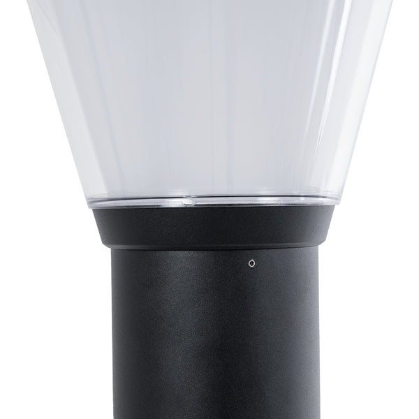 SOLARDIS 90523 LED Solar Bollard Light Κολωνάκι Κήπου Εξωτερικού Χώρου 10W 180lm 120° με Ενσωματωμένο Φωτοβολταϊκό Panel 6V 5W & Επαναφορτιζόμενη Μπαταρία Li-ion 3.2V 6000mAh με Αισθητήρα Ημέρας-Νύχτας - Αδιάβροχο IP65 Φ24 x Υ88cm Ψυχρό Λευκό 6000K - 2...