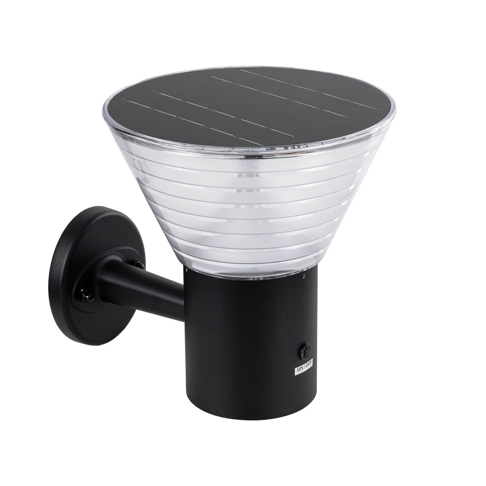 GLOBOSTAR® VEGGIE 90530 Φωτιστικό Κολωνάκι Κήπου LED 10W 330lm 120° με Ενσωματωμένο Φωτοβολταϊκό Panel 6V 2W & Επαναφορτιζόμενη Μπαταρία Li-ion 3.2V 1800mAh με Αισθητήρα Ημέρας-Νύχτας Αδιάβροχο IP65 Ψυχρό Λευκό 6000K - Γκρι Ανθρακί - Μ23 x Π30 x Υ25cm ...