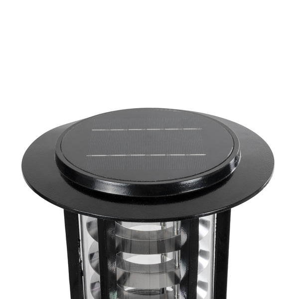 SOLARMIS 90536 LED Solar Bollard Light Κολωνάκι Κήπου Εξωτερικού Χώρου 10W 180lm 120° με Ενσωματωμένο Φωτοβολταϊκό Panel 6V 5W & Επαναφορτιζόμενη Μπαταρία Li-ion 3.2V 6000mAh με Αισθητήρα Ημέρας-Νύχτας - Αδιάβροχο IP65 Φ22 x Υ59cm CCT Ψυχρό-Φυσικό-Θερμ...