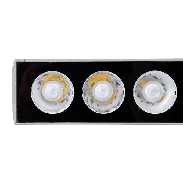 WASHER-JAVIA 90555 Μπάρα Φωτισμού Wall Washer LED 48W 4080lm 5° DC 24V Αδιάβροχο IP67 Μ100 x Π5.2 x Υ3.6cm (Υ8.5 με Βάση) Θερμό Λευκό 2700K - Γκρι Ανθρακί - 3 Years Warranty