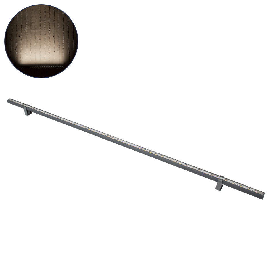 GLOBOSTAR® WASHERSTELLAR 90576 Μπάρα Φωτισμού Wall Washer LED 12W 1380lm 30° DC 24V Αδιάβροχο IP67 Φυσικό Λευκό 4500K Dimmable - Bridgelux SMD Chip - Γκρι Ανθρακί - Μ100 x Π2 x Υ1.8cm - 3 Χρόνια Εγγύηση