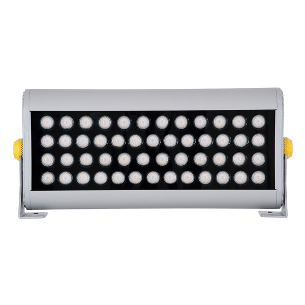 FLOOD-HENA 90446 Προβολέας Wall Washer για Φωτισμό Κτιρίων LED 48W 4080lm 30° AC 220-240V Αδιάβροχο IP67 Μ39 x Π6 x Υ17cm Αρχιτεκτονικό Πορτοκαλί 2200K - Ασημί - 3 Years Warranty