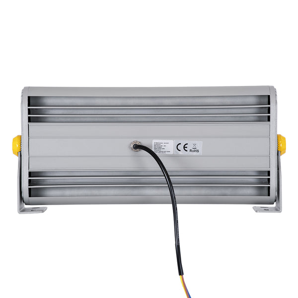 FLOOD-HENA 90446 Προβολέας Wall Washer για Φωτισμό Κτιρίων LED 48W 4080lm 30° AC 220-240V Αδιάβροχο IP67 Μ39 x Π6 x Υ17cm Αρχιτεκτονικό Πορτοκαλί 2200K - Ασημί - 3 Years Warranty