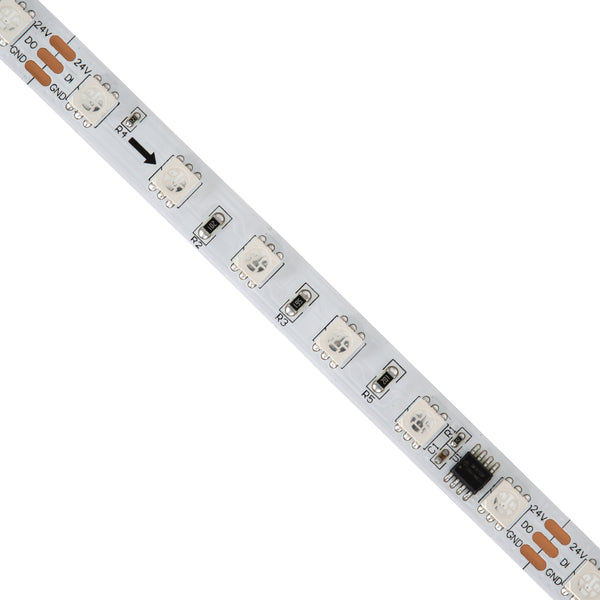 Bandă SMD Digital LED 5050 14.4W/M 60LED/M 10PIXEL/M SPI/TTL Protocol IC WS2811/SM16703P 1152LM/M 120 ° DC 24V IP20 RGB - 5 ani garanție