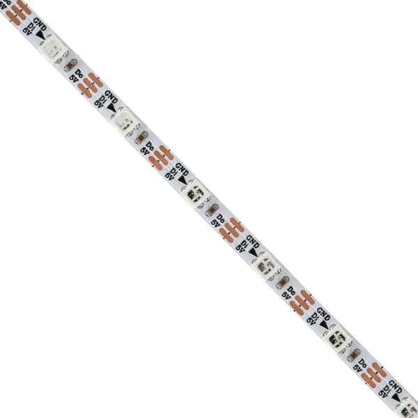 90605 Digital Pixel Addressable Strip Ultra Slim 3 PIN - Nano Ψηφιακή Ταινία LED SMD 3535 14W/m 60LED/m 60PIXEL/m SPI/TTL Protocol IC WS2812/SK6812 1152lm/m 120° DC 5V IP20 RGB - Λευκό Σώμα - Μ2000 x Π4 x Υ1mm - Συσκευασία 2 Μέτρων - 5 Χρόνια Εγγύη