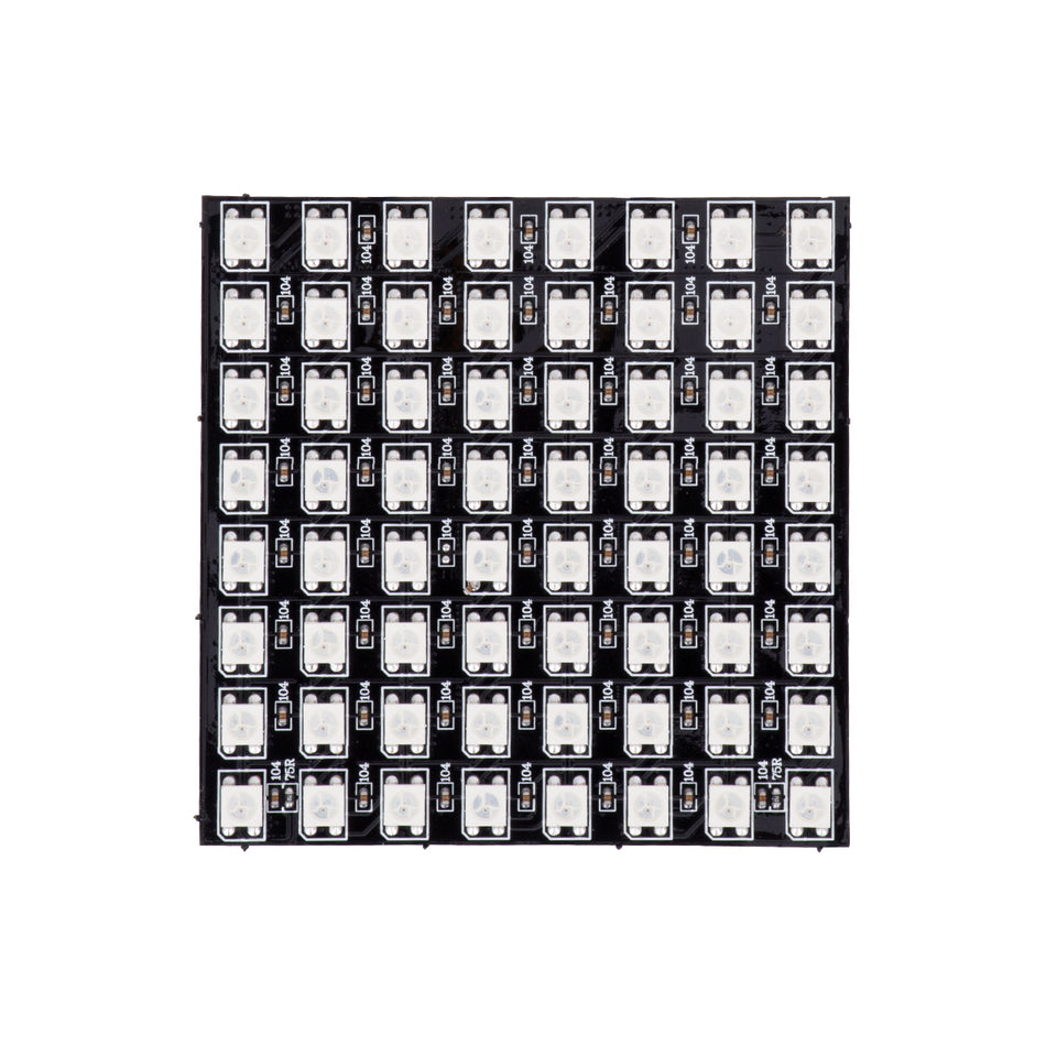 DIGIPLATE 90607 Ψηφιακή Pixel Addressable Πλακέτα LED 15.3W 918lm 120° DC 5V IP20 64 x SMD5050 Chip 64 x Pixel Πολύχρωμο RGB Dimmable SPI/TTL Protocol IC WS2812/SK6812 - Sanan SMD Chip - Μ8 x Π8 x Υ0.2cm - 5 Χρόνια Εγγύηση