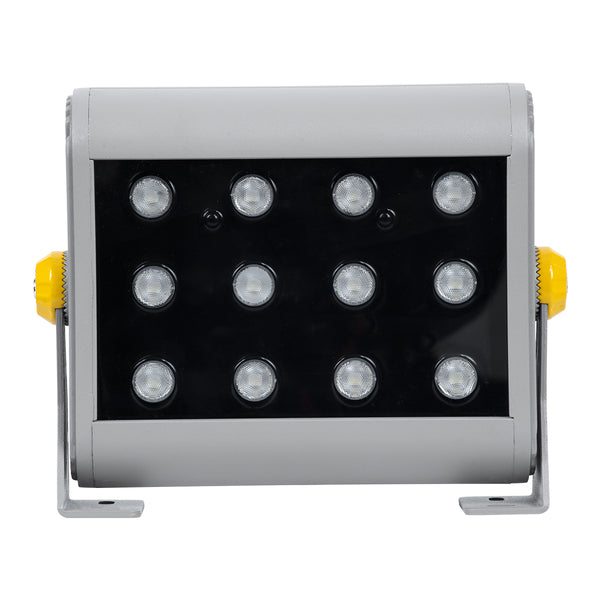 FLOOD-HENA 90641 Προβολέας Wall Washer για Φωτισμό Κτιρίων LED 24W 2400lm 30° DC 24V Αδιάβροχο IP65 Μ22.5 x Π6 x Υ16.5cm Πολύχρωμο RGB DMX512 - Ασημί - 3 Years Warranty