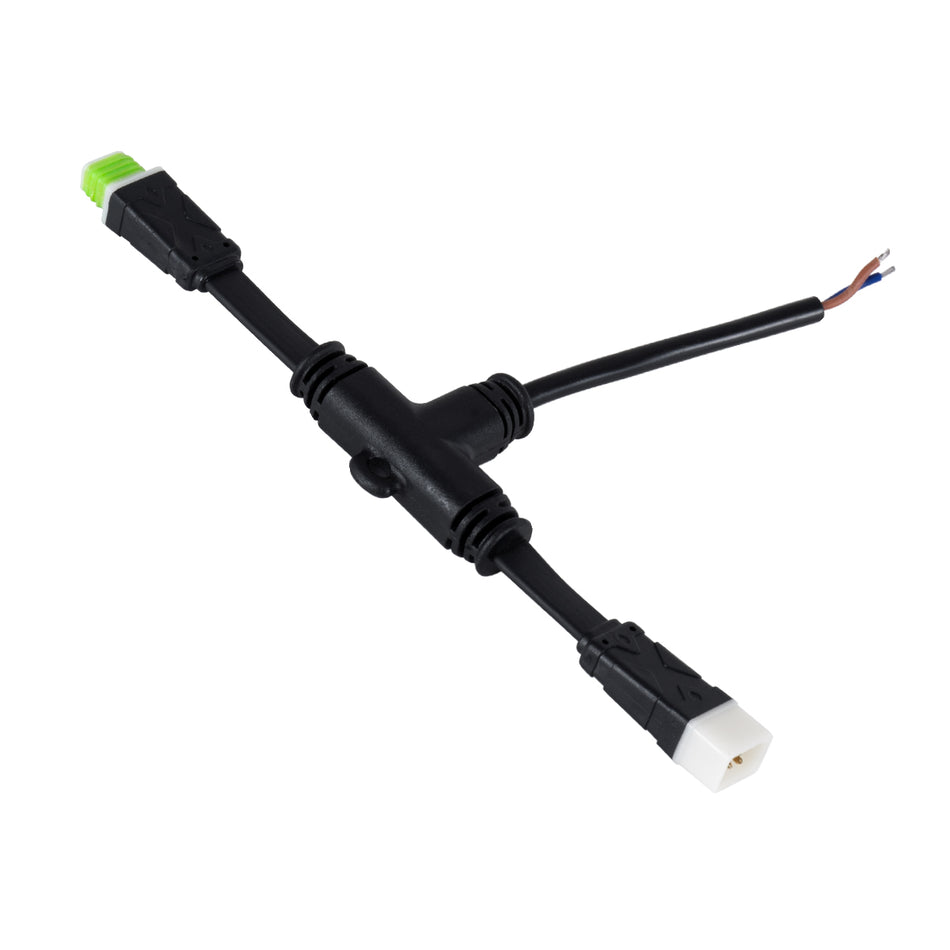 GLOBOSTAR® WWCONNECTOR 90711 5 Pin Σύνδεσμος Τροφοδοσίας I για Wall Washers & Προβολείς με Είσοδο 1 x Αρσενικό Βύσμα & Έξοδο 1 x Θηλυκό Βύσμα Αδιάβροχο IP65 - Μαύρο - Μ20 x Π11.5 x Υ1.5cm