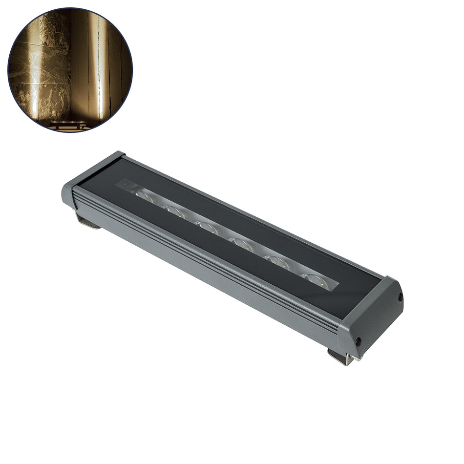 GLOBOSTAR® WINDOWRAFI 90728 Φωτιστικό Ανάδειξης Παραθύρων LED 18W 1710lm 8°x180° DC 24V Αδιάβροχο IP67 Φυσικό Λευκό 4500K Dimmable - CREE XPE Chip - Γκρι Ανθρακί - Μ30.5 x Π6.7 x Υ4.5cm - 3 Χρόνια Εγγύηση