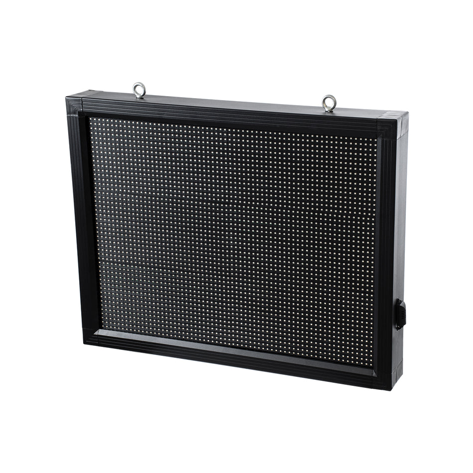 GLOBOSTAR® DISPLAY 90803 Κυλιόμενη Ψηφιακή Επιγραφή 64x48cm P10 Μονής Όψης LED AC 220-240V Αδιάβροχο IP65 Πορτοκαλί - WiFi Control μέσω FK APP - Αισθητήρας Θερμοκρασίας & Υγρασίας - Μ72 x Π9 x Υ56cm - 2 Χρόνια Εγγύηση