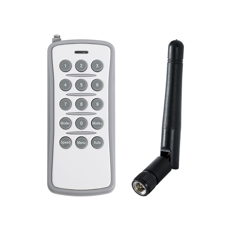 GLOBOSTAR® SEEKWAY-REM 90828 RF Ασύρματο Χειριστήριο & Κεραία για Ψηφιακό Controller Seekway SY-418 DC 12V 1 x 23A Μπαταρία IP20 - Μ5 x Π1.5 x Υ11.5cm - 2 Χρόνια Εγγύηση