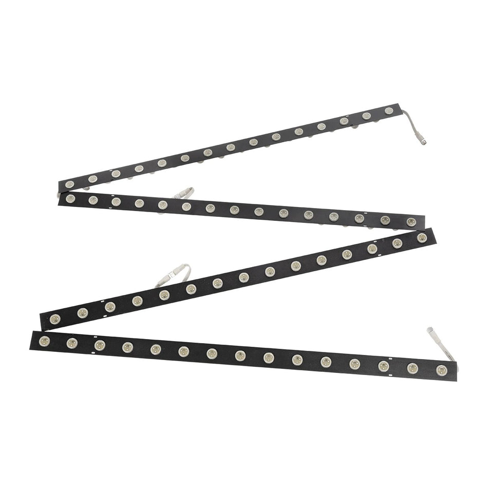 GloboStar® 90830 4 x Digital Pixel Addressable Facade Aluminum Bars - 4 x Ψηφιακές Μπάρες Αλουμινίου Πρόσοψης Κτιρίων LED SMD 3535 45W 60LED 60PIXEL SPI/TTL Protocol IC UCS512B 2700lm 120° DC 12V IP67 RGB - Μαύρο Σώμα - Μ400 x Π4.5 x Υ3.6cm - 4 Μπάρες