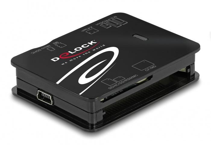 DELOCK card reader 91007 για Micro SD/SD/CF/MS/xD/M2, μαύρο