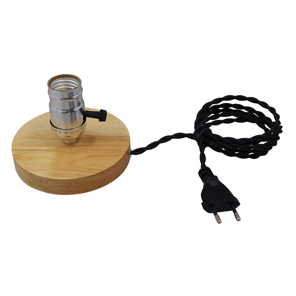 GLOBOSTAR® NOX 91046 Μοντέρνο Επιτραπέζιο Φωτιστικό Πορτατίφ με Ντουί 1 x E27 AC 220-240V IP20 - Μπεζ & Ασημί - Μ12 x Π12 x Υ10.6cm