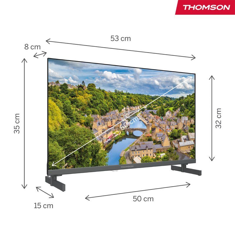 Τηλεόραση Thomson 24HQG3S15C 24" HD QLED Google TV