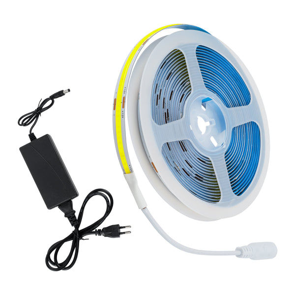 COB LED Band Set 5m 48W/5m 308LED/m 864lm/m 120° DC 12V IP20 mit Netzteil