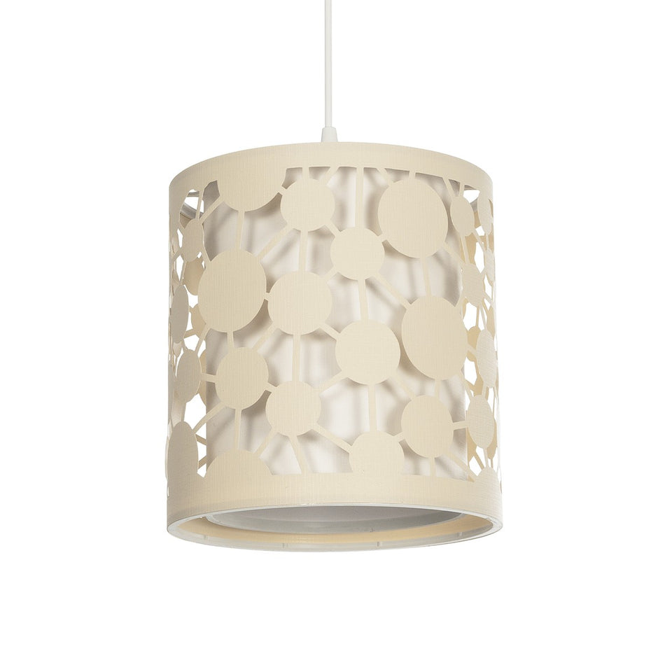 PETAL 203-0067 Μοντέρνο Κρεμαστό Φωτιστικό Οροφής με Ντουί 1 x E27 AC 220-240V IP20 - Μπεζ - Μ23 x Π23 x Υ30cm