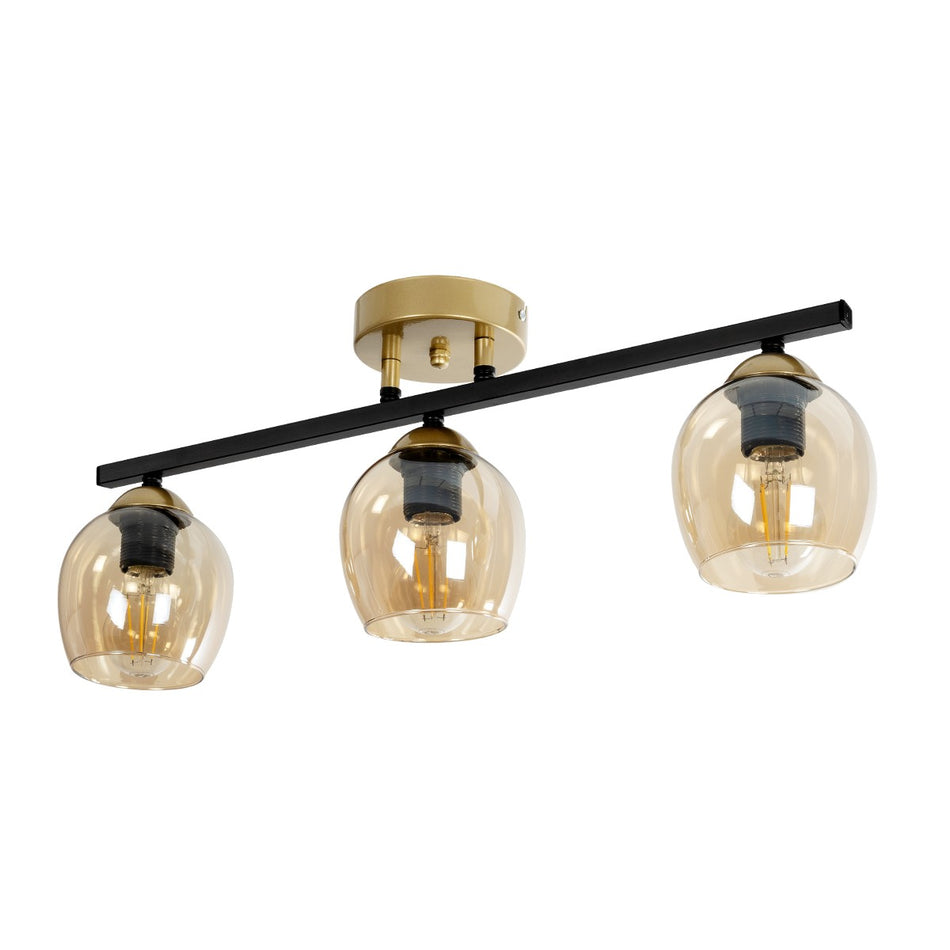 GLOBOSTAR® RADIAM 201-0122 Vintage Φωτιστικό Οροφής με Ντουί 3 x E27 AC 220-240V IP20 - Πολύχρωμο - Μ60 x Π13 x Υ16cm