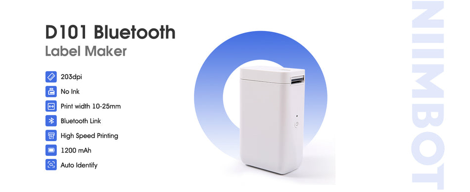 Niimbot Thermal Label Printer D101 1 Inch White