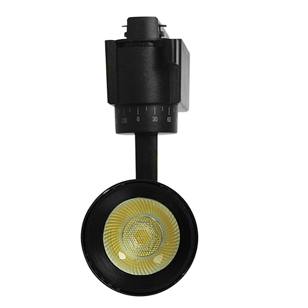 Globostar S-40014 Μονοφασικό Bridgelux COB LED Μάυρο Φωτιστικό Σποτ Ράγας 10W 230V 1250lm 30° Φυσικό Λευκό 4500k