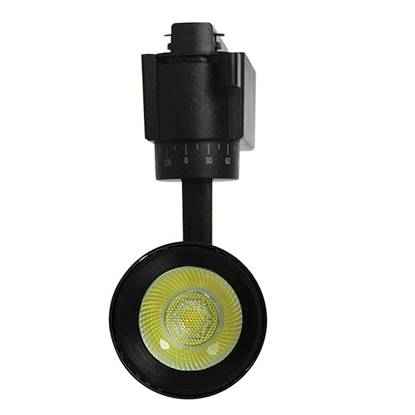 Einphasige Bridgelux COB-LED-Schienenbeleuchtung in Schwarz, 10 W, 230 V, 1300 lm, 30° Kaltweiß, 6000 K