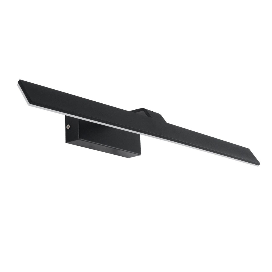 GLOBOSTAR® MIRROR 60517 Μοντέρνο Φωτιστικό Τοίχου - Απλίκα Καθρέπτη Μπάνιου LED 14W 1680lm 120° AC 220-240V IP54 Φυσικό Λευκό 4500K - Lumileds SMD Chip & TÜV SÜD Driver - Μαύρο Ματ - Μ58 x Π15 x Υ6cm - 2 Χρόνια Εγγύηση